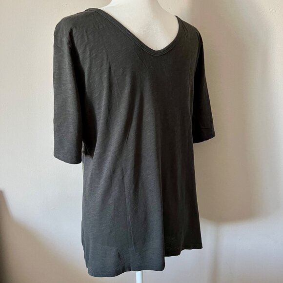 LUCKY BRAND Grey and Cream Zebra Cotton Shirt L - Picture 5 of 8